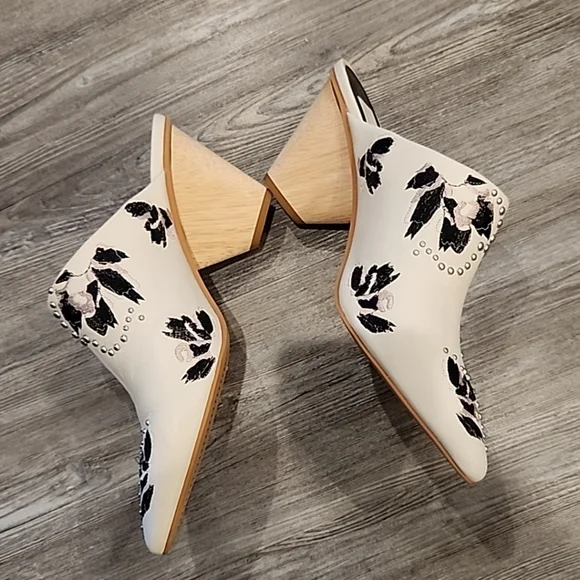 Dolce Vita Women's Off White Asia Beaded Heel Mules Shoes Size 7 - Picture 7 of 12